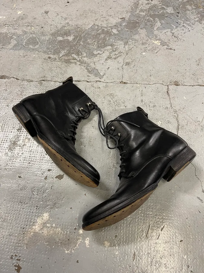 2000s Dolce & Gabbana Black Leather Boots - Image 2