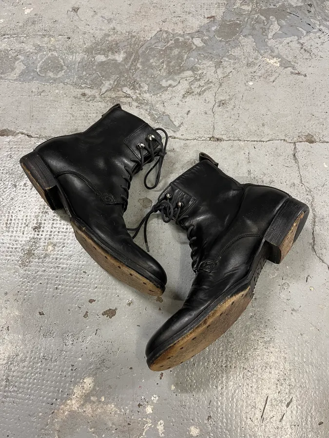 2000s Dolce & Gabbana Black Leather Boots - Image 3