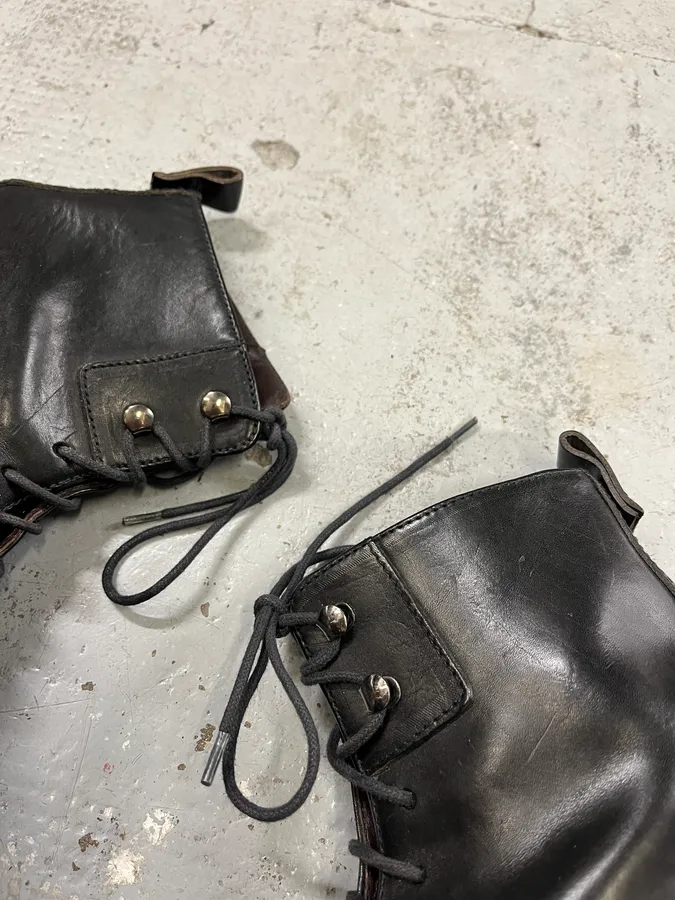 2000s Dolce & Gabbana Black Leather Boots - Image 4