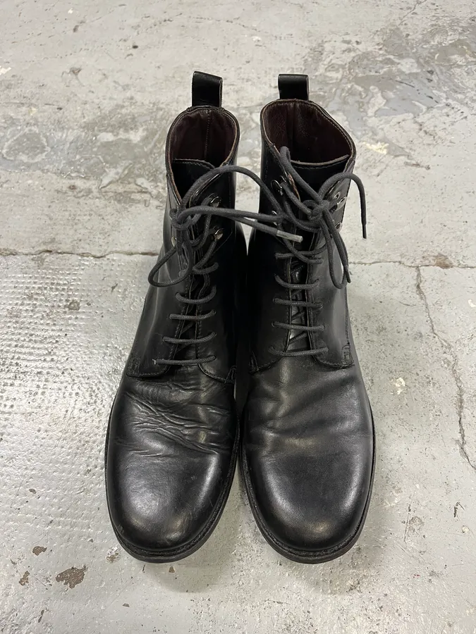 2000s Dolce & Gabbana Black Leather Boots - Image 5