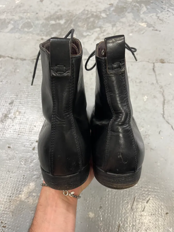 2000s Dolce & Gabbana Black Leather Boots - Image 6