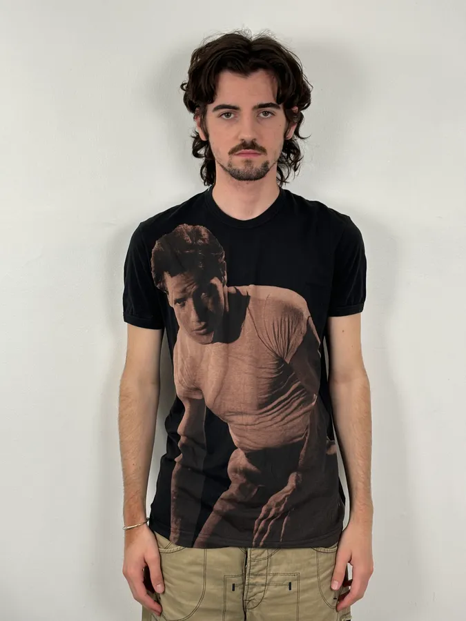 2000s Dolce & Gabbana Black Marlon Brando T-Shirt - Image 2