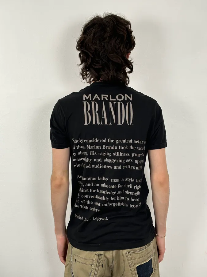 2000s Dolce & Gabbana Black Marlon Brando T-Shirt - Image 3