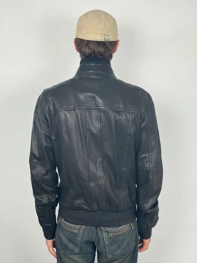 2000s Dolce & Gabbana Black  Multi-Zip Leather Jacket - Image 3
