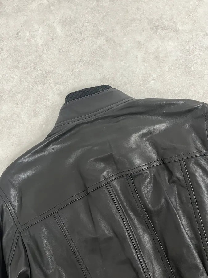 2000s Dolce & Gabbana Black  Multi-Zip Leather Jacket - Image 7