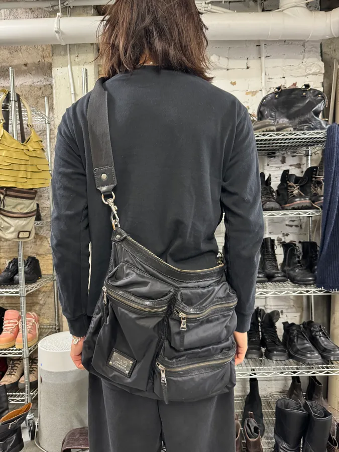 2000s Dolce & Gabbana Black Nylon Cargo Shoulder Bag - Image 2