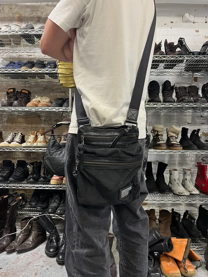 2000s Dolce & Gabbana Black Nylon Cargo Shoulder Bag - Image 2