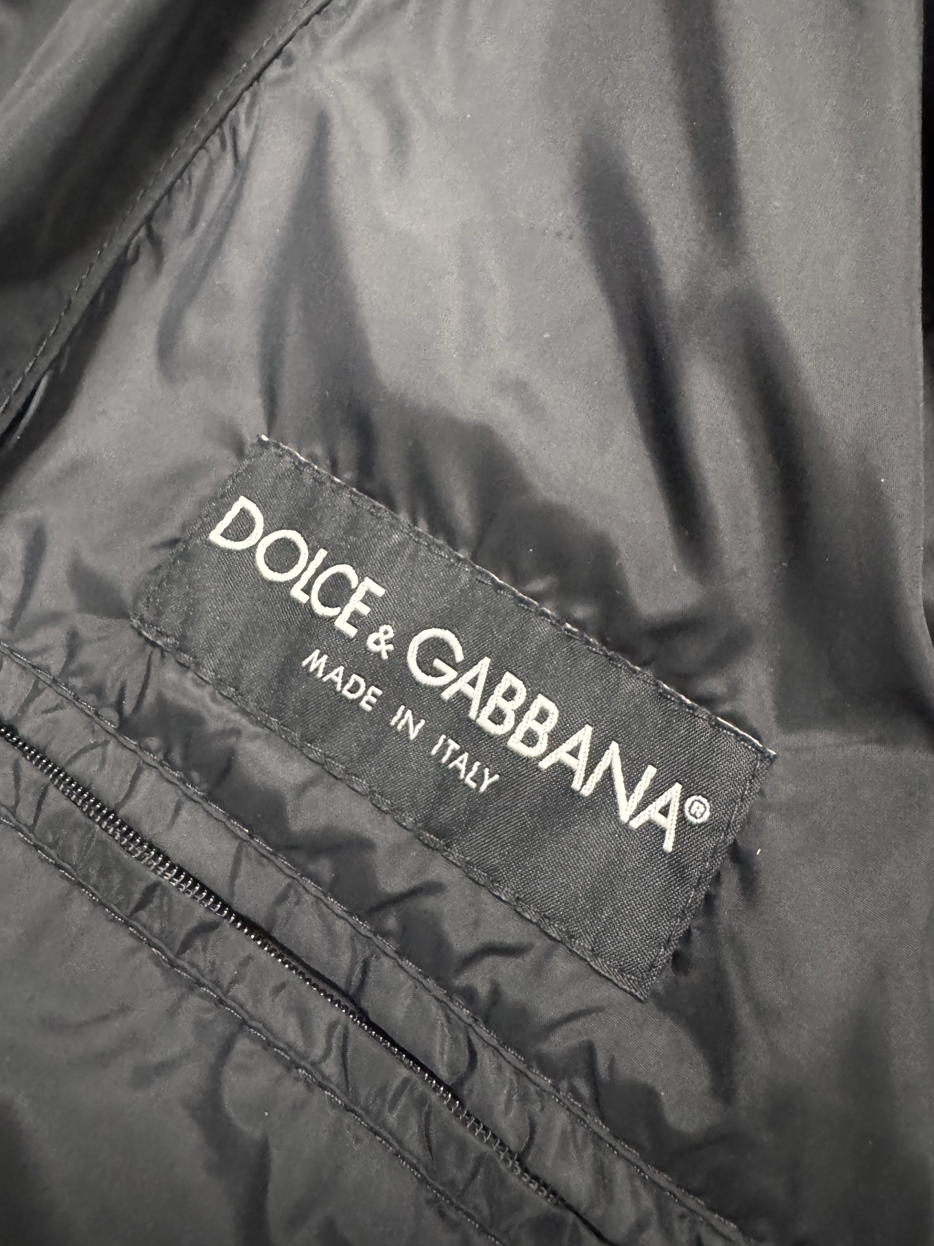 2000s Dolce & Gabbana Black Nylon Zip Jacket - Image 8