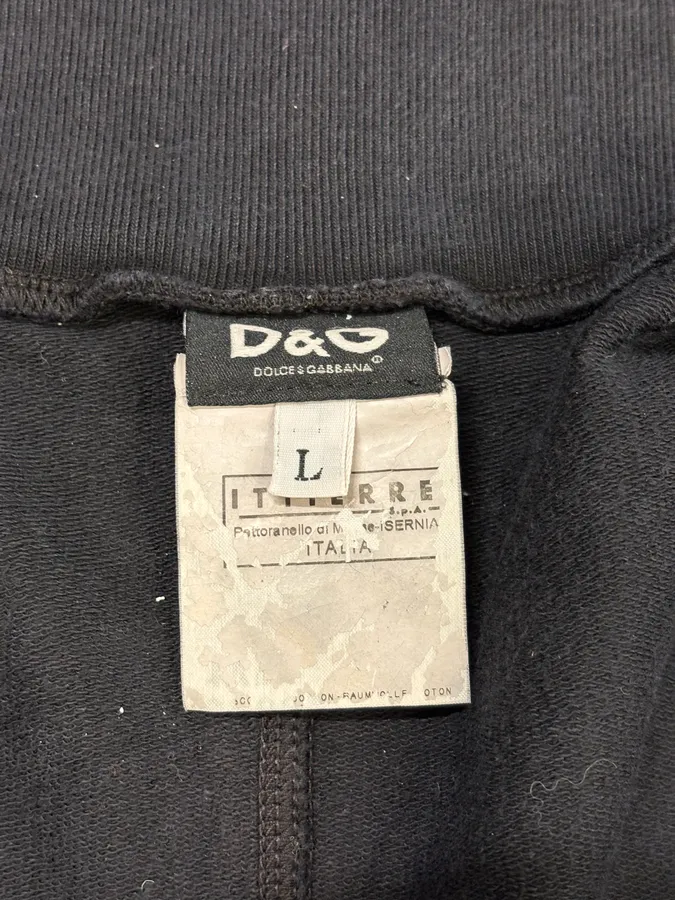 2000s Dolce & Gabbana Black & Pink Propaganda Zip Sweater - Image 11