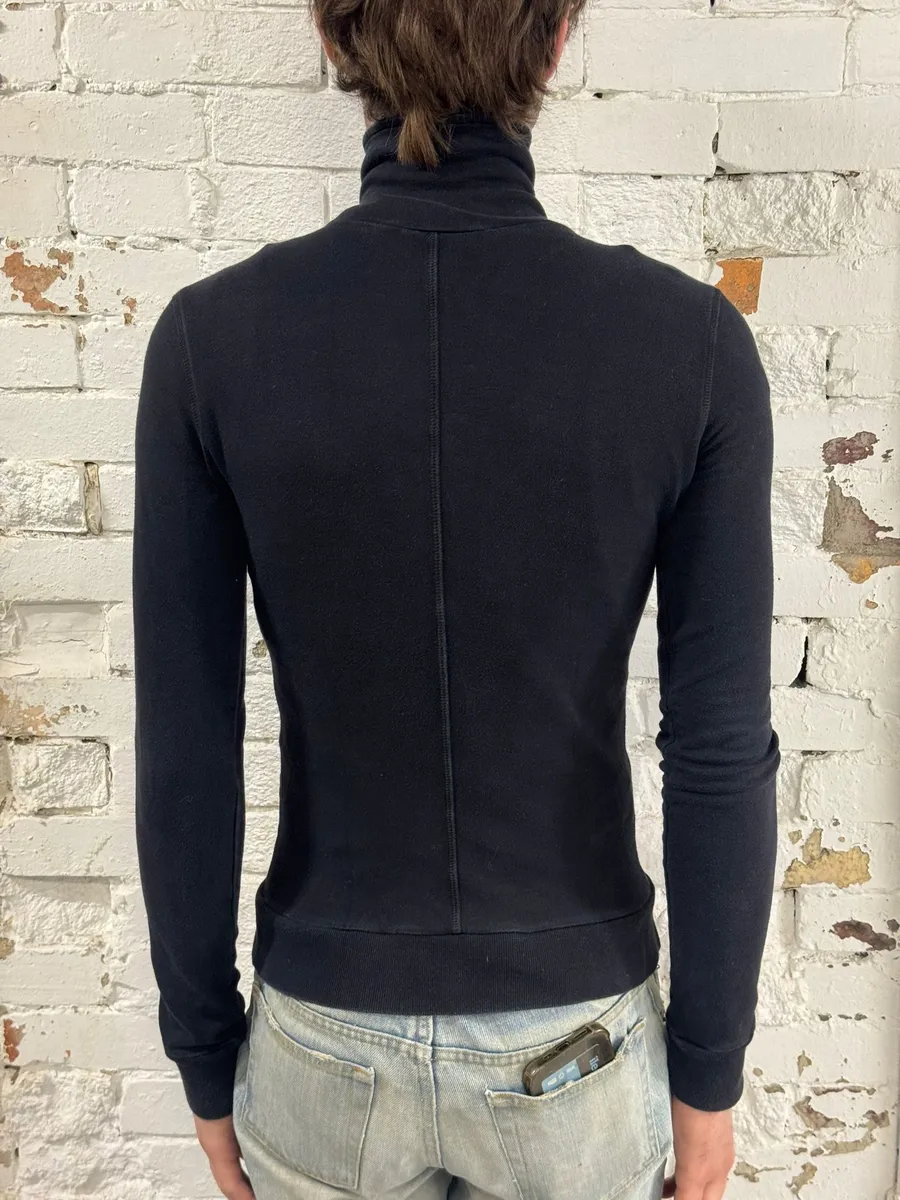 2000s Dolce & Gabbana Black & Pink Propaganda Zip Sweater - Image 3