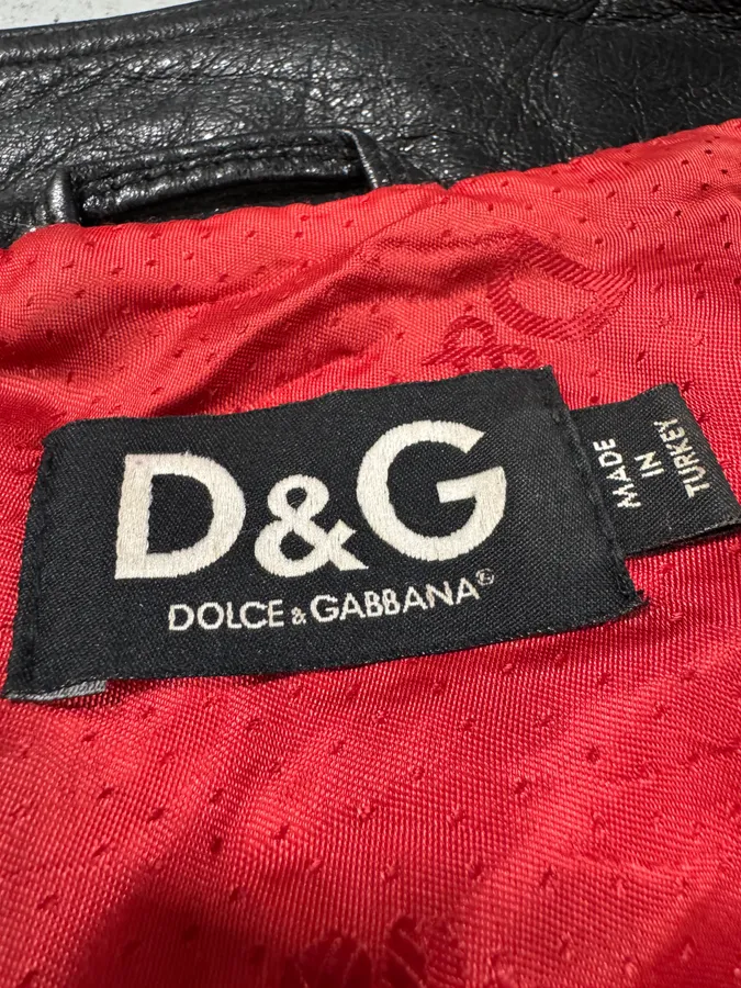 2000s Dolce & Gabbana Black Pony Hair Leather Jacket - Image 8