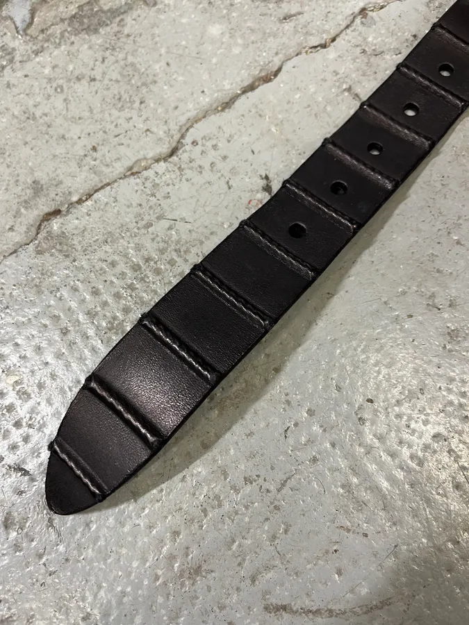 2000s Dolce & Gabbana Black Pure Minimalist Belt - Image 6