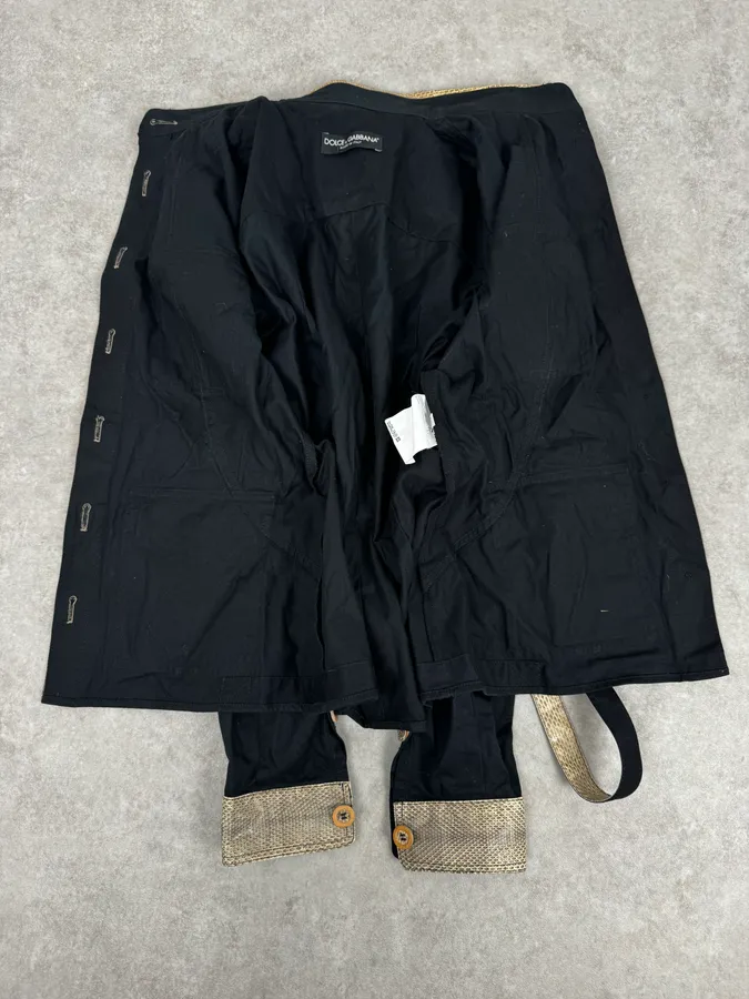 2000s Dolce & Gabbana Black Python Black Jacket - Image 7