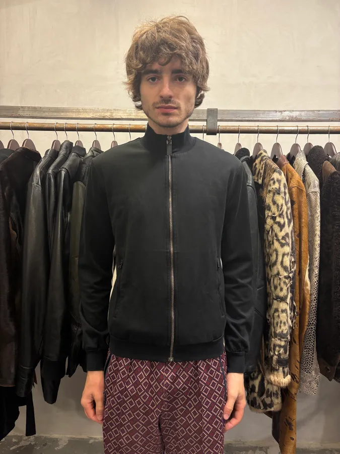 2000s Dolce & Gabbana Black Racer Zip-up Sweater - Image 2