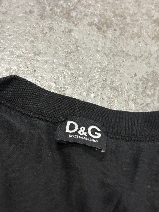 2000s Dolce & Gabbana Black Show Me The Way T-Shirt - Image 8
