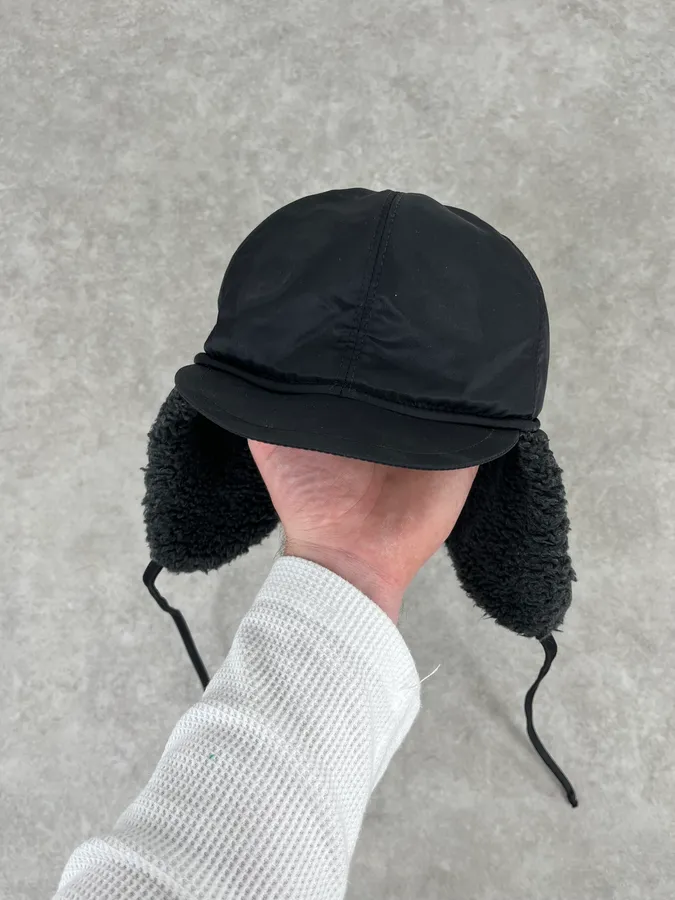 2000s Dolce & Gabbana Black Snow Cap Trapper Chapka - Image 7