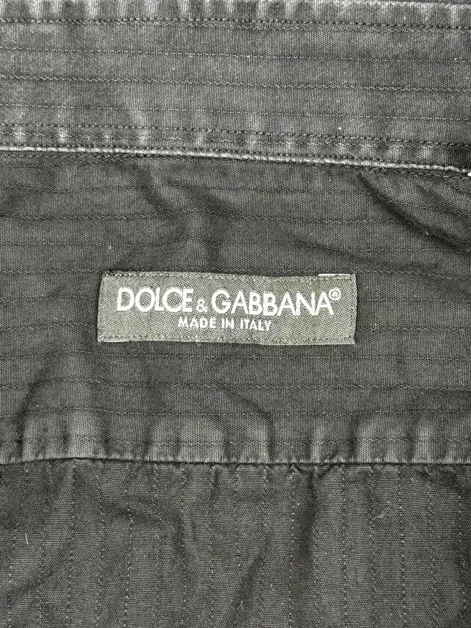 2000s Dolce & Gabbana Black Striped Classic Shirt - Image 11