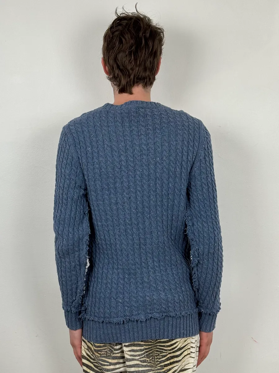 2000s Dolce & Gabbana Blue Buttoned Cardigan Sweater - Image 3