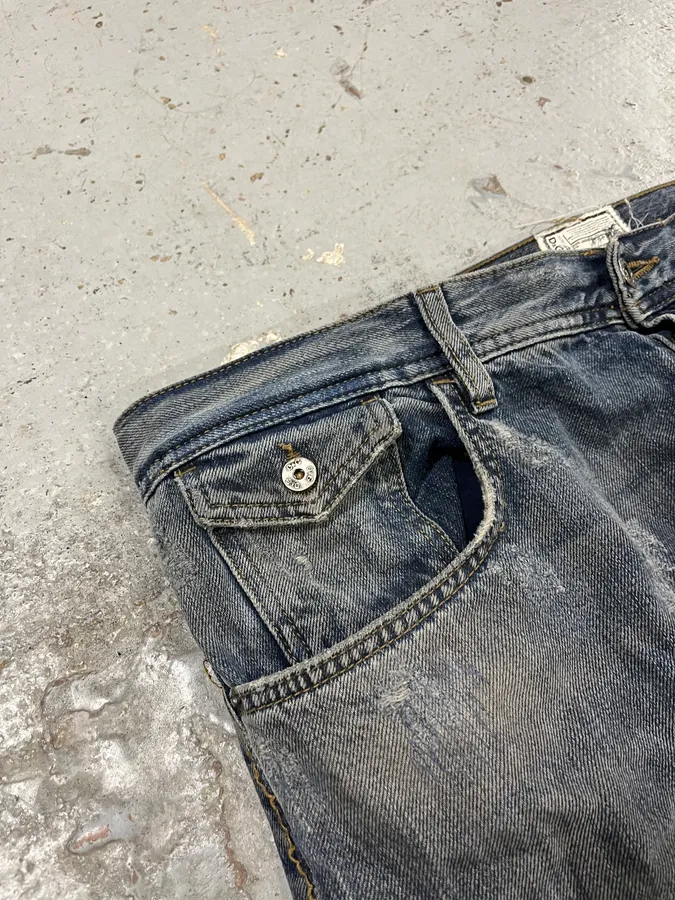 2000s Dolce & Gabbana Blue Denim Distressed Jeans - Image 7