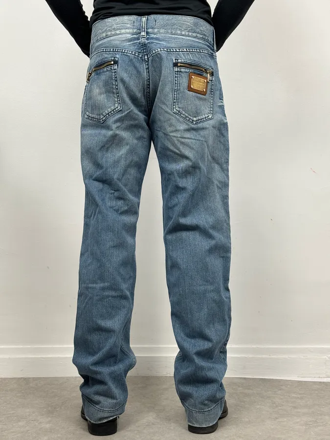 2000s Dolce & Gabbana Blue Denim Jeans - Image 3