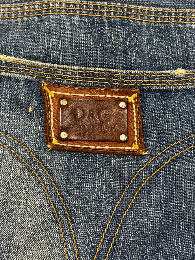2000s Dolce & Gabbana Blue Denim Jeans - Image 5