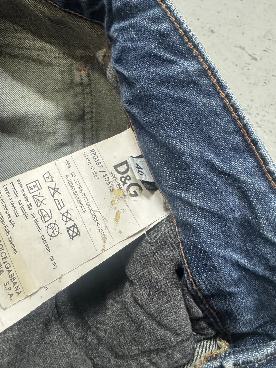 2000s Dolce & Gabbana Blue Faded Cargo Denim Jeans - Image 8