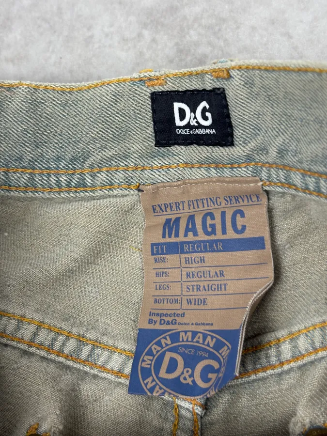2000s Dolce & Gabbana Blue Faded Denim Jeans - Image 9