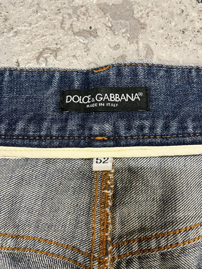 2000s Dolce & Gabbana Blue Regular Denim Jeans - Image 10