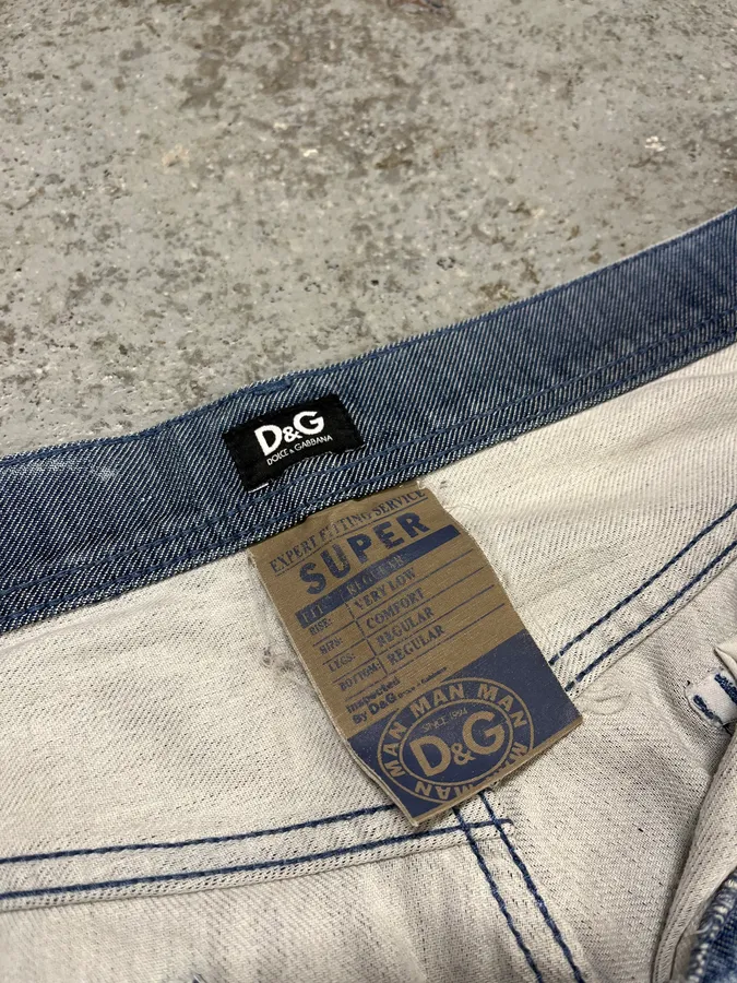 2000s Dolce & Gabbana Blue Relaxed Denim Jeans - Image 10