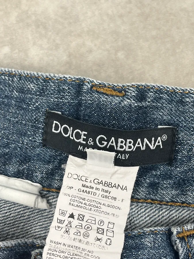 2000s Dolce & Gabbana Blue Slim Denim Jeans - Image 10