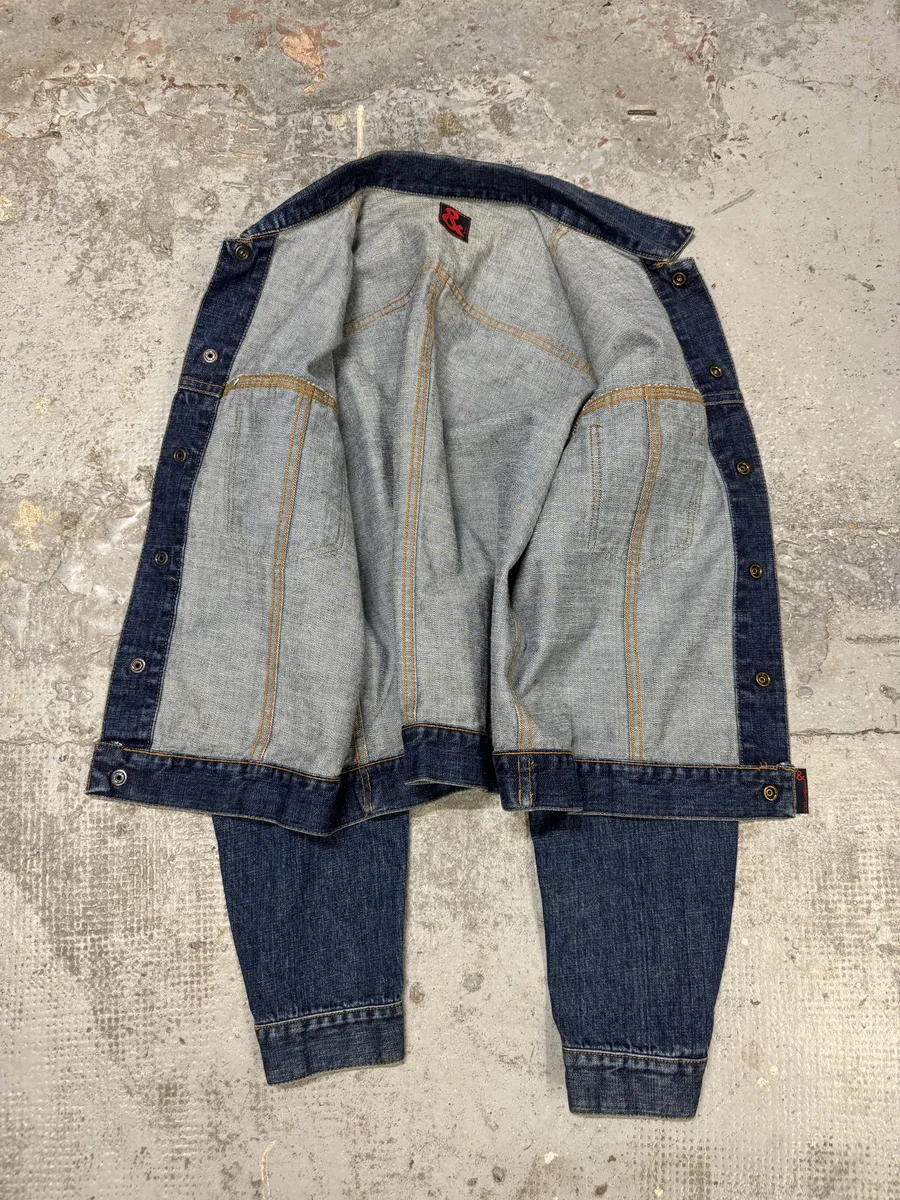 2000s Dolce & Gabbana Blue Worker Denim Jacket - Image 4