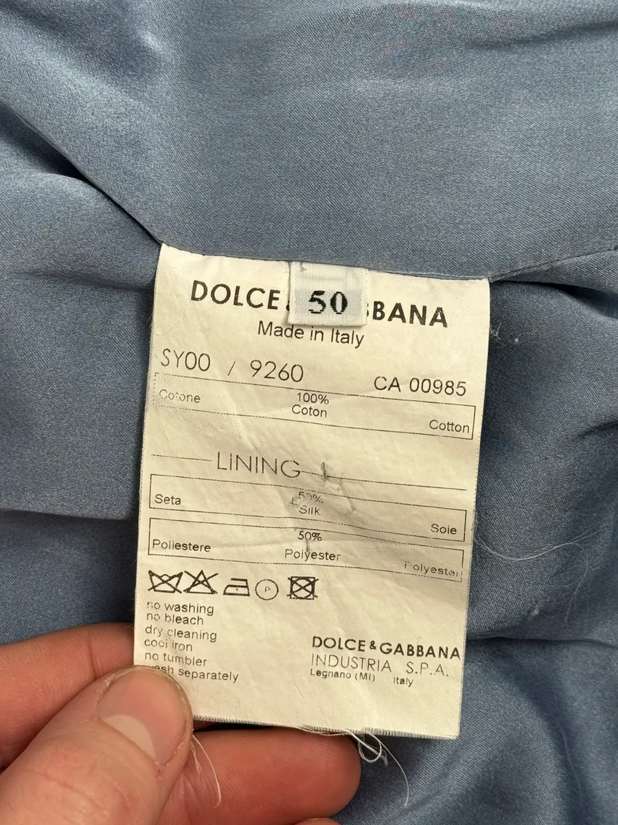 2000s Dolce & Gabbana Blue Zip-up Sport Sweater - Image 12