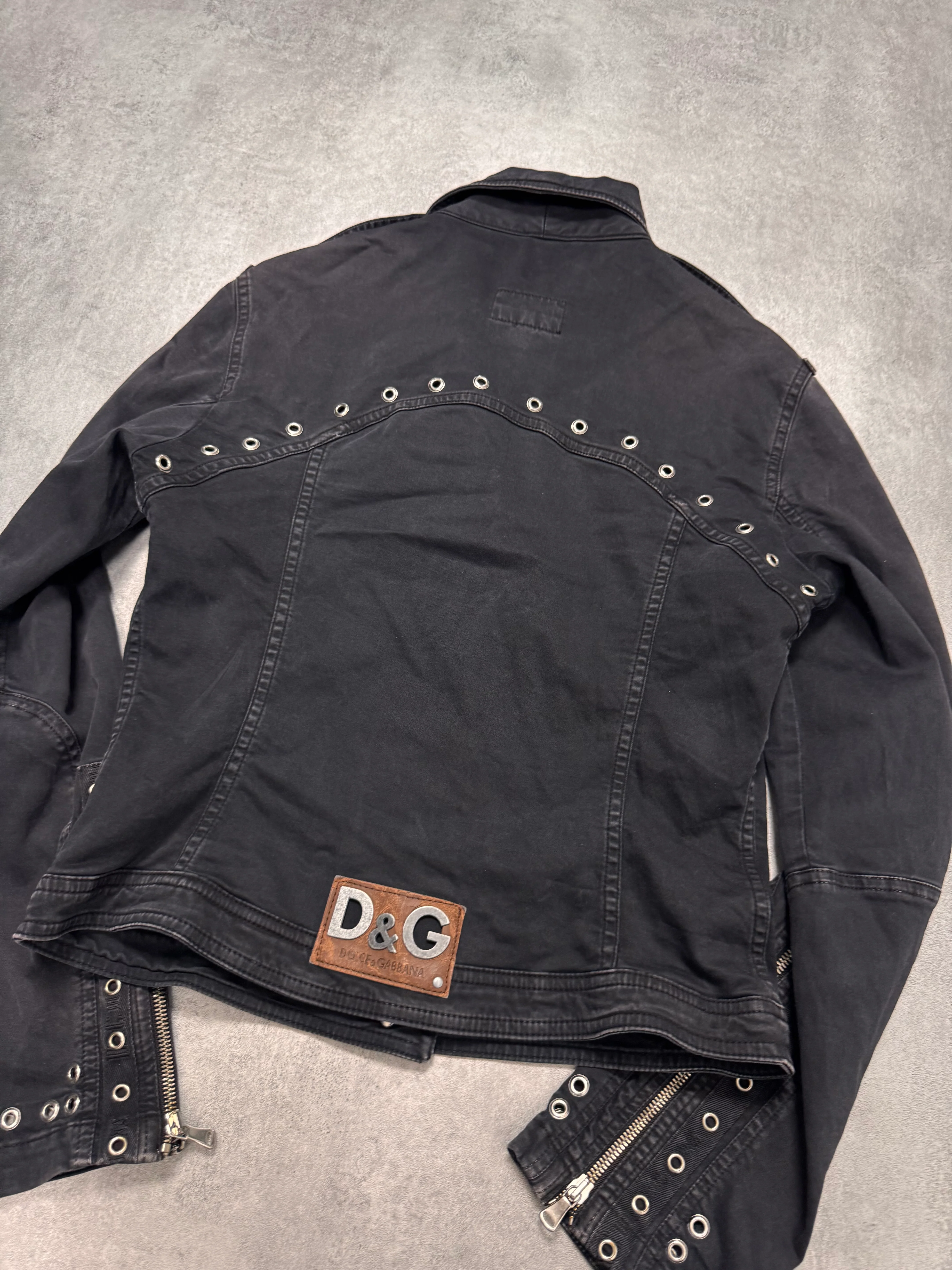 2000s Dolce & Gabbana Bondage Black Jacket - Image 4