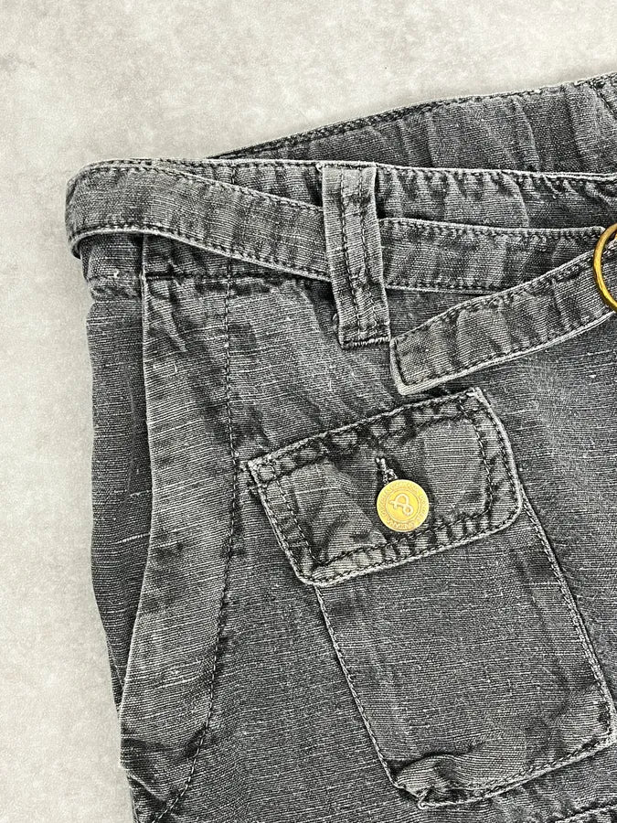 2000s Dolce & Gabbana Bondage Pure Grey Jeans - Image 8