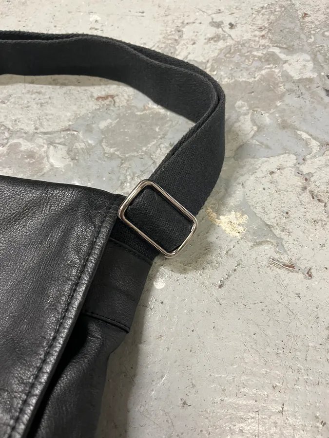 2000s Dolce & Gabbana Boxe Sport Black Leather Shoulder Bag - Image 4