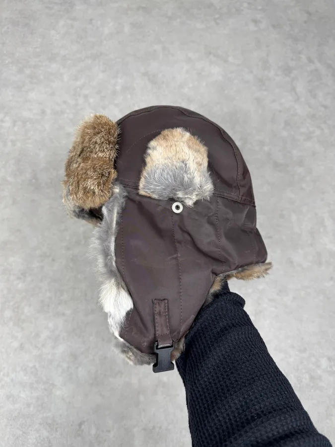 2000s Dolce & Gabbana Brown Fur Chapka Hat - Image 6