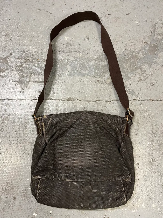 2000s Dolce & Gabbana Brown Leather Hybrid Shoulder Bag - Image 9