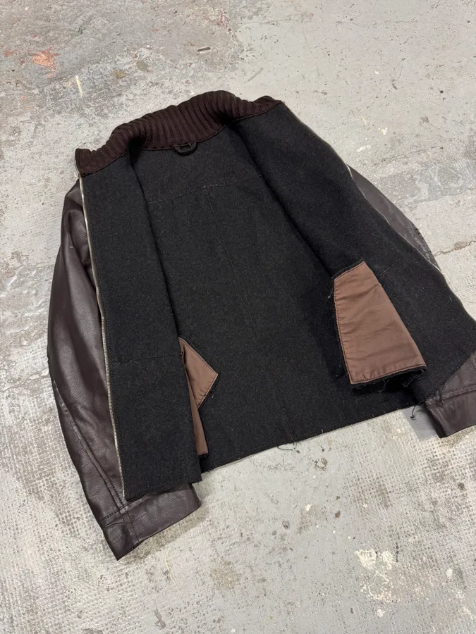 2000s Dolce & Gabbana Brown Leather Jacket - Image 9