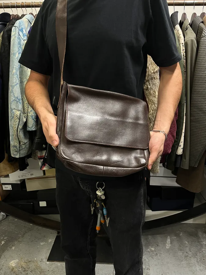 2000s Dolce & Gabbana Brown Leather Shoulder Bag - Image 3