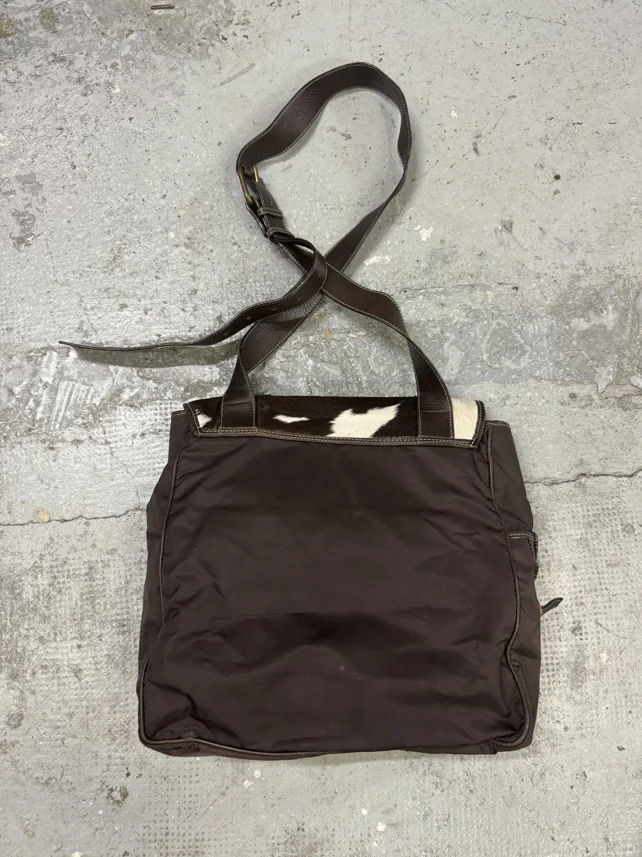 2000s Dolce & Gabbana Brown Pony Hair Cowhide Shoulder Bag - Image 2