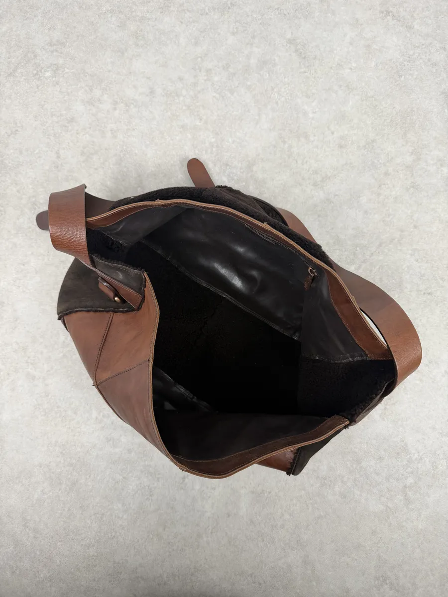 2000s Dolce & Gabbana Brown Premium Leather Bag - Image 9
