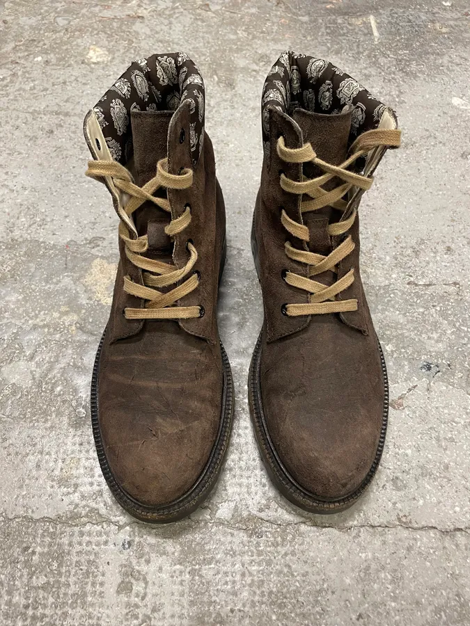 2000s Dolce & Gabbana Brown Premium Leather Boots - Image 2