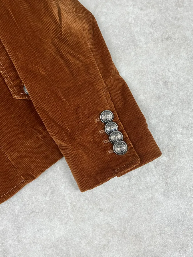 2000s Dolce & Gabbana Brown Velvet Jacket - Image 10
