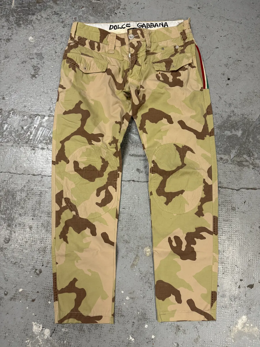 2000s Dolce & Gabbana Camouflage Cargo Pants