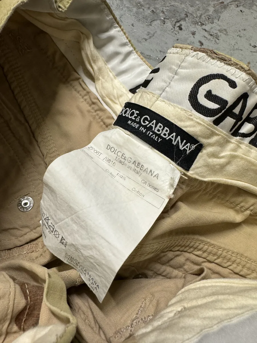 2000s Dolce & Gabbana Camouflage Cargo Pants - Image 9
