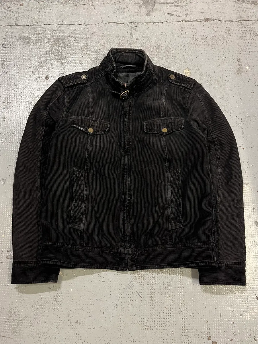 2000s Dolce & Gabbana Cargo Black Corduroy Jacket