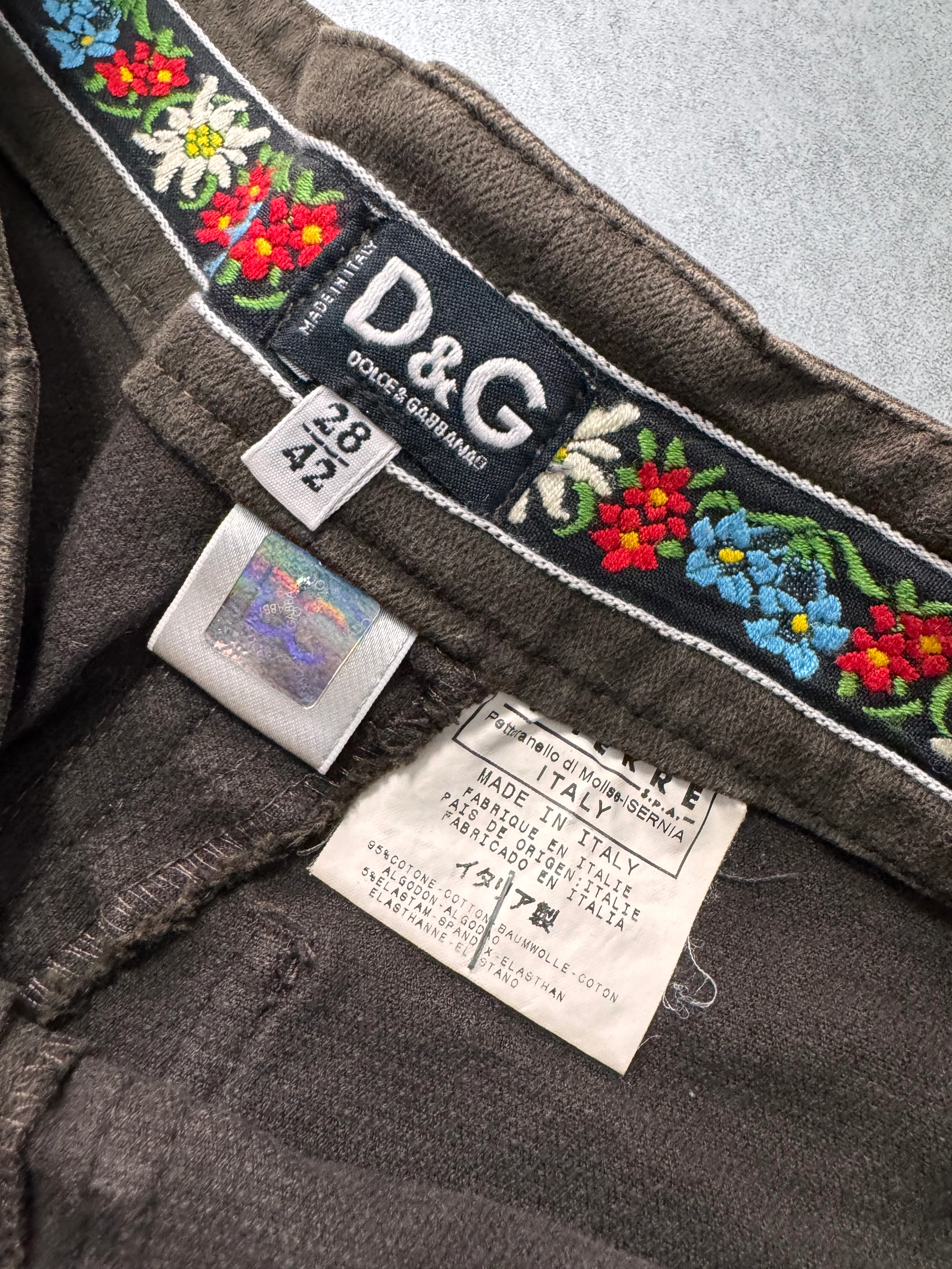 2000s Dolce & Gabbana Cargo Long Zips Brown Pants - Image 5