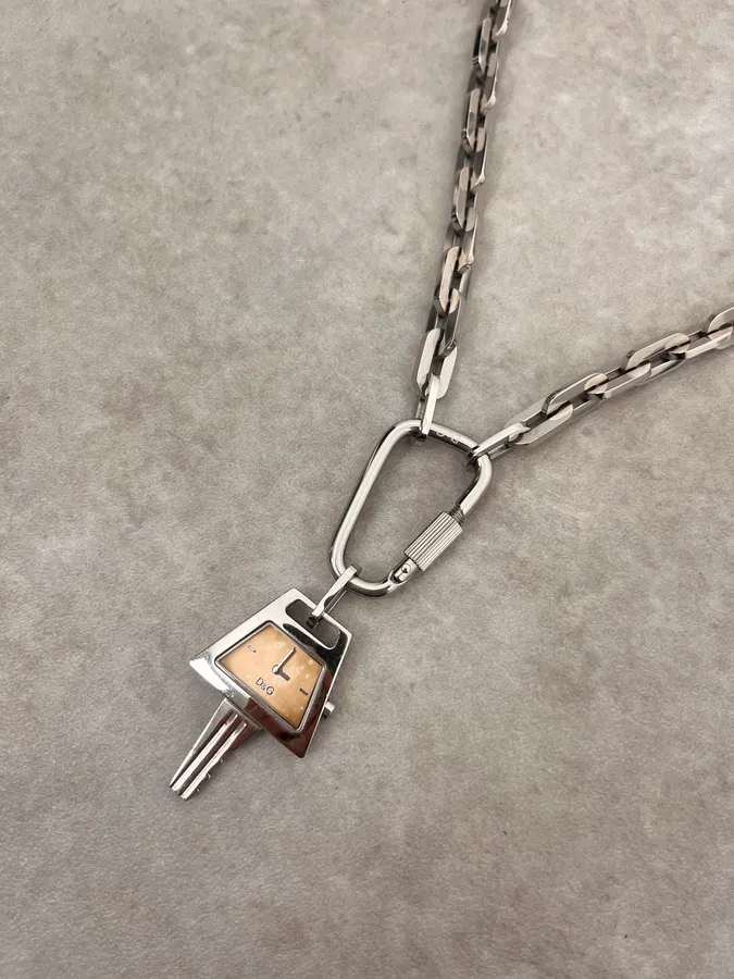 2000s Dolce & Gabbana Chain Key Necklace - Image 5