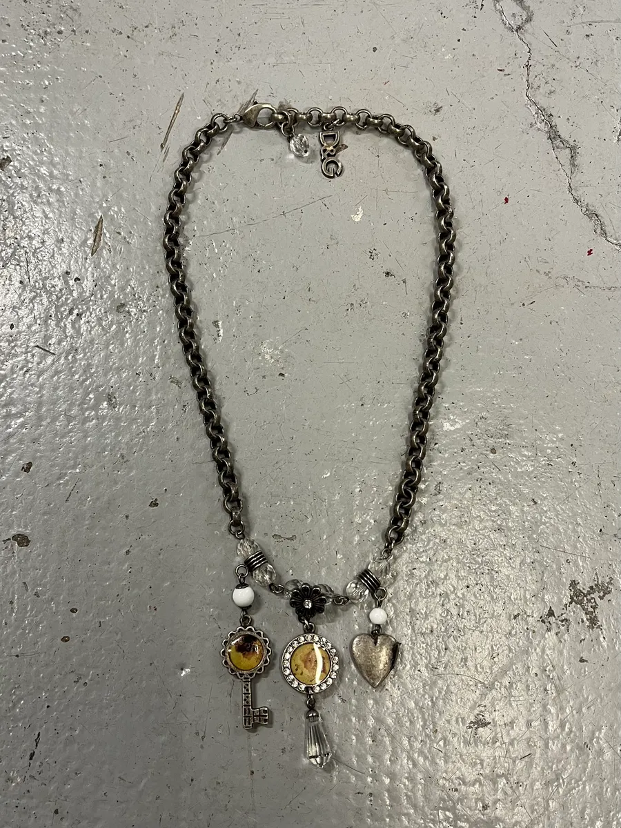 2000s Dolce & Gabbana Charm Steel Necklace