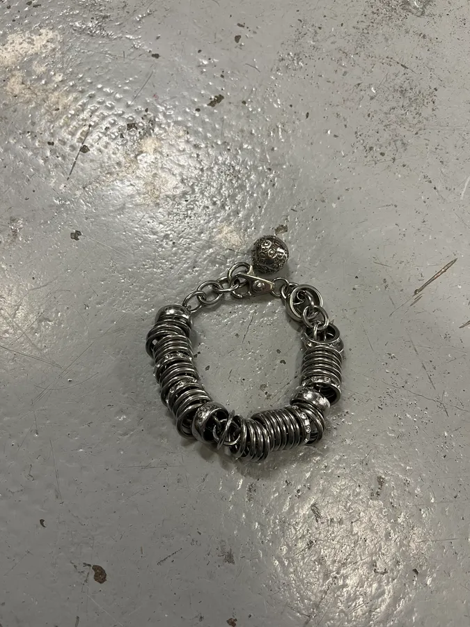 2000s Dolce & Gabbana Circles Metal Bracelet - Image 2